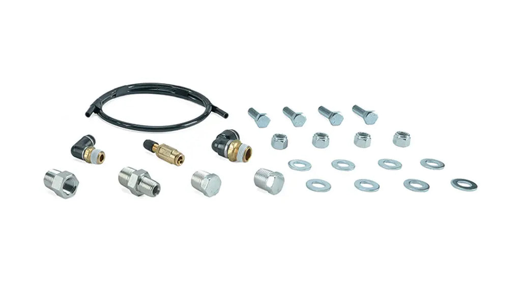 Air Lift Performance 5 Gal. Polished Tank w/ Viair 444c chrome compressor, 1/4" & 3/8" fittings & tank mounting hardware