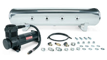 Load image into Gallery viewer, Air Lift Performance 4 Gal. 7-Port Polished Tank w/ Viair 444c black compressor, 1/4" &amp; 3/8" fittings &amp; tank mounting hardware