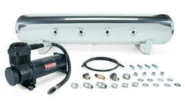 Air Lift Performance 4 Gal. 7-Port Polished Tank w/ Viair 444c black compressor, 1/4