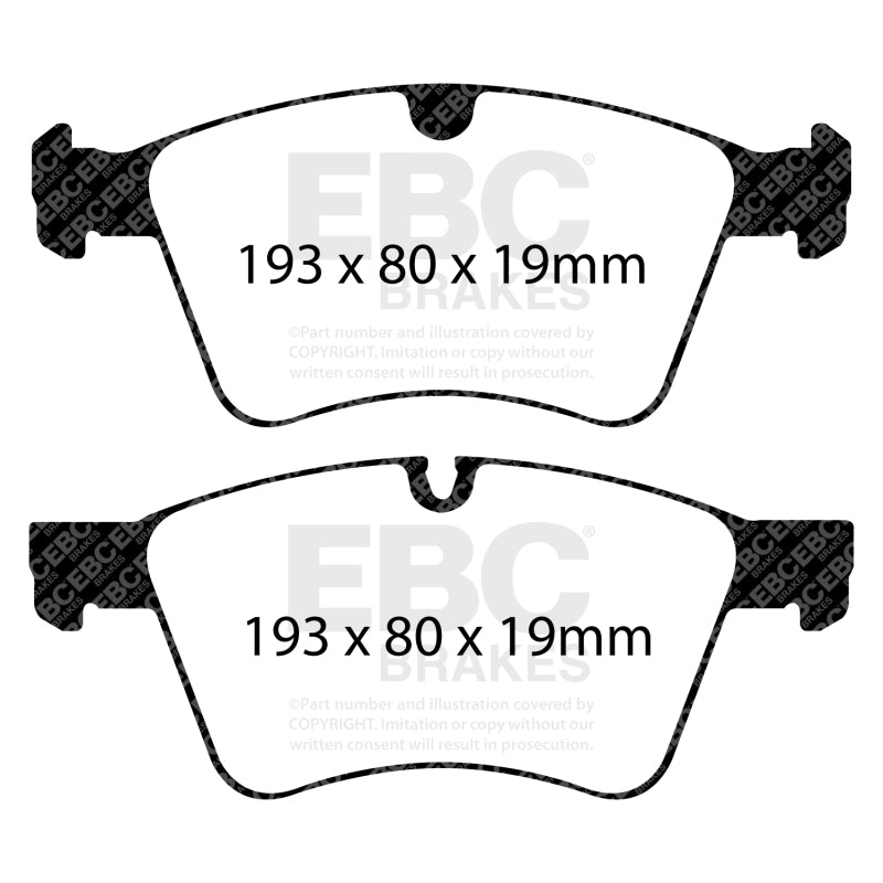 EBC 08-10 Mercedes-Benz GL320 3.0 TD (373mm Front Rotors) Ultimax2 Front Brake Pads