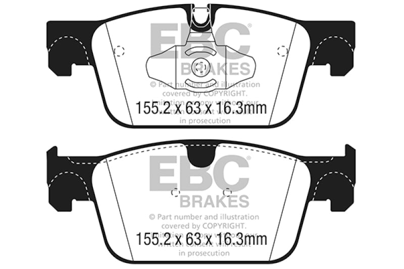 EBC 2017+ Volvo S90 2.0L Turbo Greenstuff Front Brake Pads