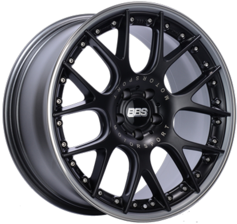 BBS CH-RII 21x10.5 5x112 ET17 CB66.5 Black Center Platinum Lip SS Rim Prot Wheel -82mm PFS/Clip Req