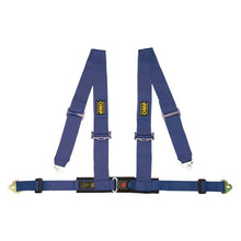 Load image into Gallery viewer, OMP Seat Belts Ece Homologated 4 Point Harness - Blue