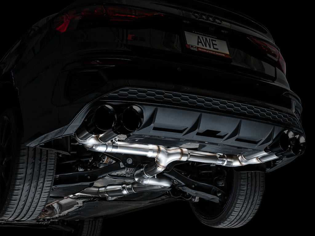 AWE 22-24 Audi 8Y S3 Track Edition Exhaust  - Diamond Black Tips