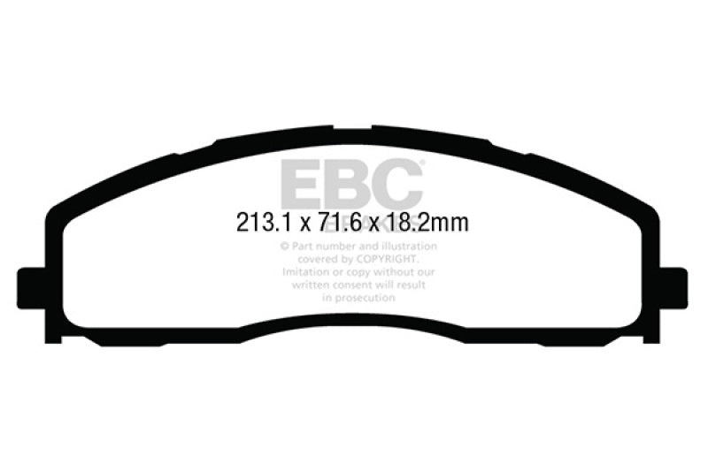 EBC 13+ Ford F250 (inc Super Duty) 6.2 (2WD) Ultimax2 Front Brake Pads