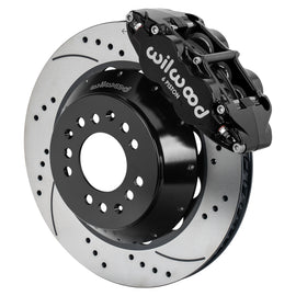 Wilwood Narrow Superlite 6R Front Kit 14.00in Drilled & Slotted Rotors - Black