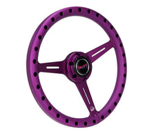 Load image into Gallery viewer, NRG Aluminum Steering Wheel 330mm - Extra Light - Ergonomic Grip - Anadized Purple