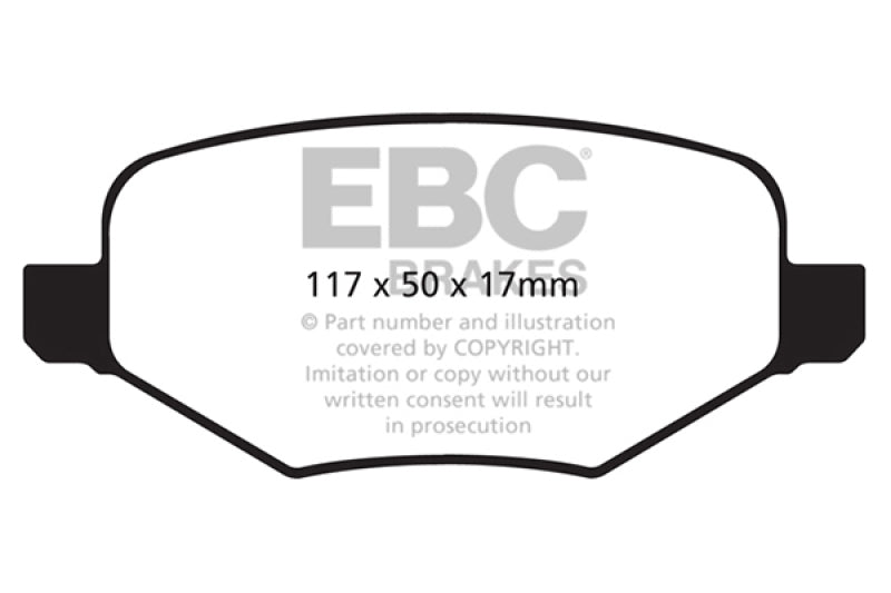 EBC 11+ Ford Explorer 2.0 Turbo 2WD Greenstuff Rear Brake Pads
