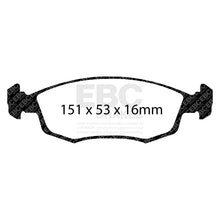 Load image into Gallery viewer, EBC 11+ Fiat 500 1.4 (ATE Calipers) Greenstuff Front Brake Pads