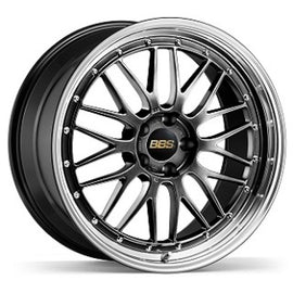 BBS LM 20x12 5x130 ET50 CB71.6 Diamond Black Wheel w/ Diamond Cut Machined Lip