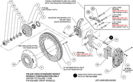 Wilwood kit front XRS6R wwe pro spindle 14.00 rotor GT
