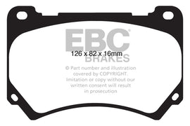 EBC 11+ Hyundai Equus 4.6 Ultimax2 Front Brake Pads