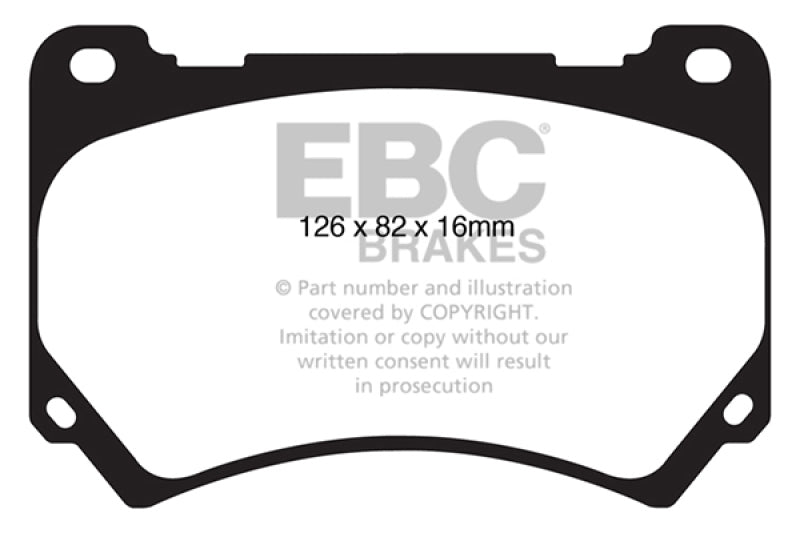 EBC 11+ Hyundai Equus 4.6 Redstuff Front Brake Pads