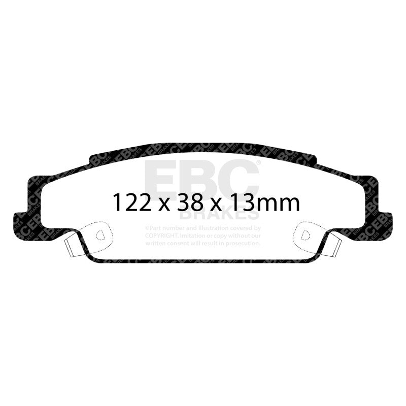 EBC 05-08 Pontiac Grand Prix 5.3 Redstuff Rear Brake Pads