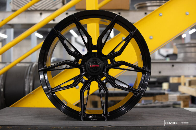 Vossen x Novitec NF11 21x9.5in - 5x114.3 BP - ET38 - Gloss Black Ferrari 296 Front Wheel