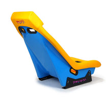 Load image into Gallery viewer, NRG GT Retro Bucket Seat - Yellow PVC Leather Yellow Stitching Off-White Fiberglass Back