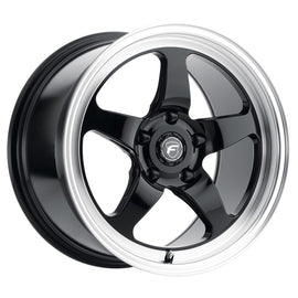 Forgestar D5 18x10 / 5x120.65 BP / ET+25 / 6.5in BS Gloss Black Machined Wheel