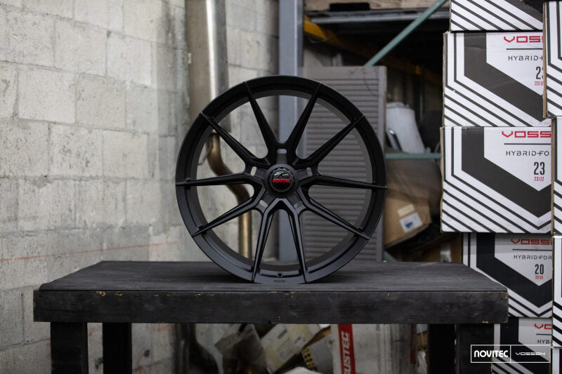Vossen x Novitec NF10 21x9.5in - 5x114.3 BP - ET38 - Satin Black Ferrari 296 Front Wheel
