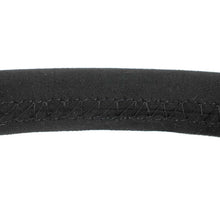 Load image into Gallery viewer, NRG Reinforced Stealth Wheel (380mm) 3 Spoke Center - 1in Deep Dish - Vegan Suede Red Stitch