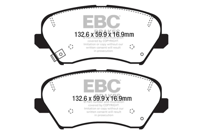 EBC 2017 Hyundai Elantra GT 2.0L Greenstuff Front Brake Pads