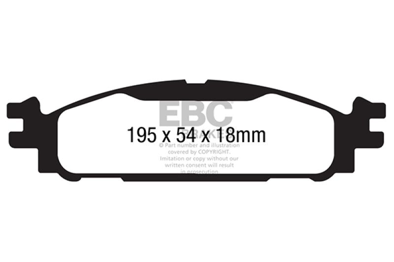 EBC 11-12 Ford Flex 3.5 Greenstuff Front Brake Pads