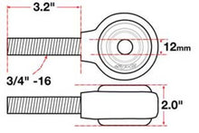 Load image into Gallery viewer, SPC Performance X Axis Sealed Flex Joint LH 3/4in-16x12mm BH x 2in W