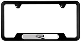 Genuine VW New R Black Stainless Steel License Plate Frame