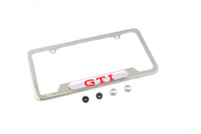 Load image into Gallery viewer, Genuine VW GTI Polished Stainless Steel License Plate Frame