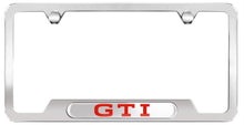 Load image into Gallery viewer, Genuine VW GTI Polished Stainless Steel License Plate Frame