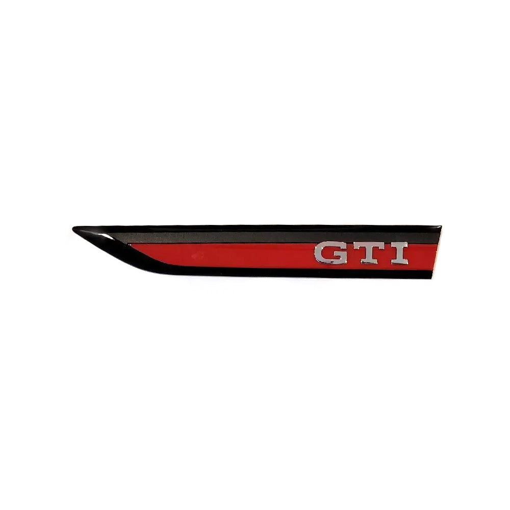 Genuine VW Mk8 GTI Right Side Fender Badge/Emblem - Black/Red/Chrome