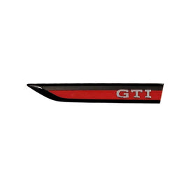 Genuine VW Mk8 GTI Left Side Fender Badge/Emblem - Black/Red/Chrome