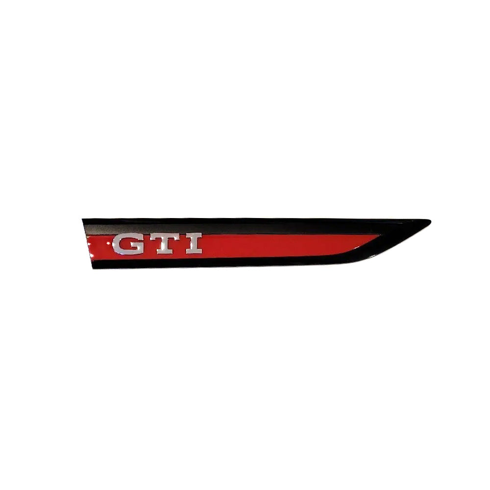 Genuine VW Mk8 GTI Right Side Fender Badge/Emblem - Black/Red/Chrome