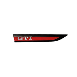 Genuine VW Mk8 GTI Right Side Fender Badge/Emblem - Black/Red/Chrome