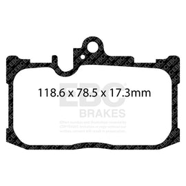 EBC 13+ Lexus GS350 3.5 F-Sport RWD Ultimax2 Front Brake Pads