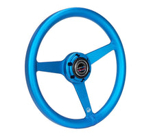 Load image into Gallery viewer, NRG Aluminum Steering Wheel 330mm - Heritage Solid Spoke - Ergonomic Grip - Anadized Blue