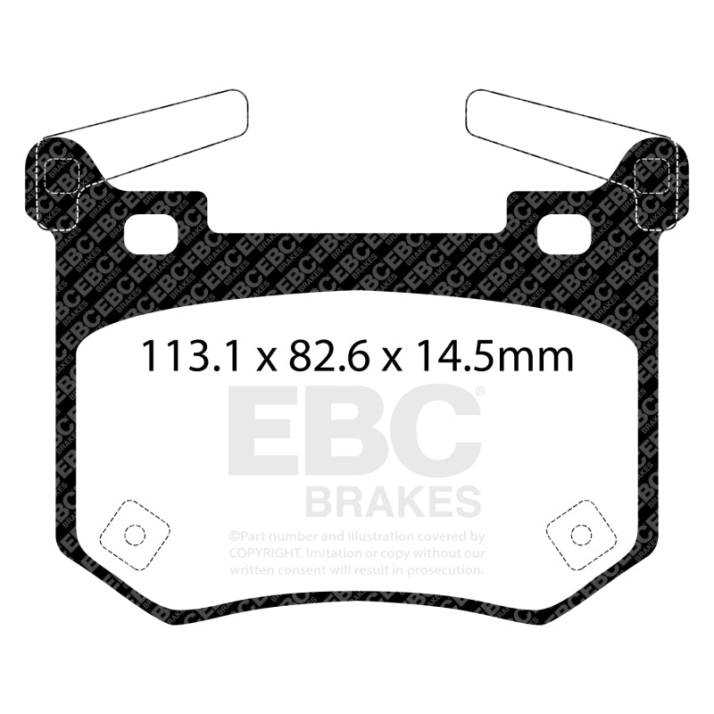 EBC 2019+ Genesis G70 2.0L Turbo (Brembo) Greenstuff Rear Brake Pads