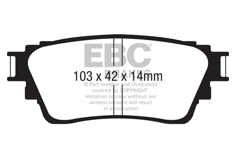 EBC 18-21 Mitsubishi Outlander Ultimax Rear Brake Pads