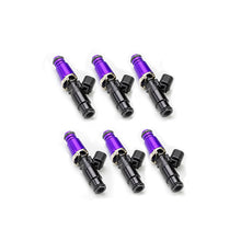 Load image into Gallery viewer, Injector Dynamics ID1050X BMW M54 Injectors 14mm Top (Purple) &amp; Bottom (Black) Adapters (Set of 6)