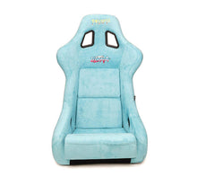Load image into Gallery viewer, NRG FRP Bucket Seat ULTRA Edition W/ Grey Pearlized Back / Teal Microfiber Material - Large