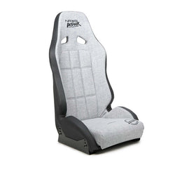 NRG Defender Water Resistant Steel Frame Susp. Seat - Silver w/Black Trim/Defender Logo/Side Bracket
