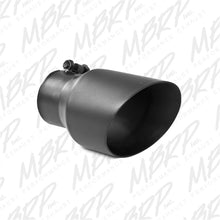 Load image into Gallery viewer, MBRP Universal Tip 4.5in OD 3in Inlet 8in Length Dual Walled Angled Exhaust Tip - Black