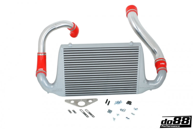 do88 81-86 SAAB 900 Turbo BigPack Front Mount Intercooler Kit w/Red Hoses