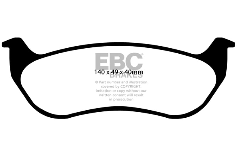 EBC 07-11 Ford Explorer Sport Trac 4.0 Greenstuff Rear Brake Pads