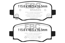 Load image into Gallery viewer, EBC 15+ Fiat 500X 1.4 Turbo Greenstuff Rear Brake Pads
