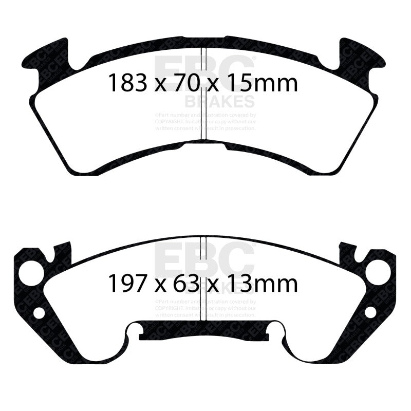 EBC 92-96 Chevrolet Caprice 4.3 Police Ultimax2 Front Brake Pads