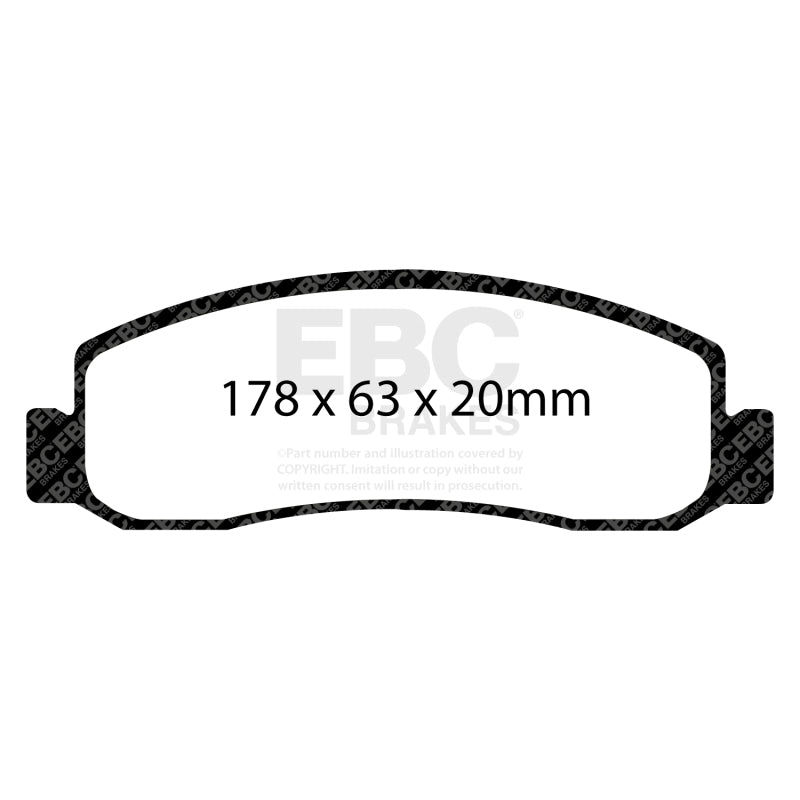 EBC 08-10 Ford F250 (inc Super Duty) 5.4 (2WD) Greenstuff Front Brake Pads