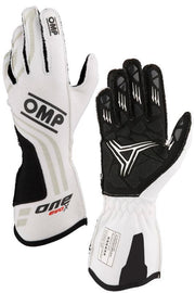 OMP ONE EVO-X MY24 GLOVES FIA 8856-2018 NAVY BLUE / CYAN SZ L