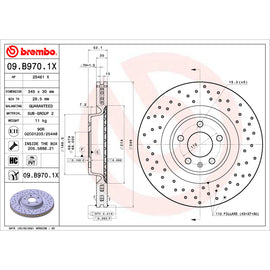 Brembo OE 14-15 Audi A6/A6 Quattro/12-16 S4/12-17 S5/17-20 Porsche Macan Friction Brake Disc