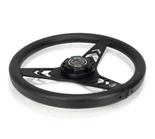 Load image into Gallery viewer, NRG Aluminum Steering Wheel 330mm - Arow Cutout - Ergonomic Grip - Anadized Black