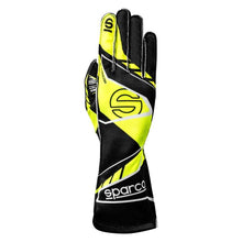 Load image into Gallery viewer, Sparco  K-Arrow+ Black and Yellow Karting Gloves Size 9